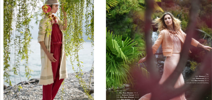 Modestrecke Fashionshooting Frühling Sommer 2016 Gardasee, Modefotograf Tobias Vetter München shootet Mode von Sportmax, Liu Jo, Twin Set und Max Mara am Gardasee. Alle Outfits sind im Fea Fashionloft Starnberg erhältlich