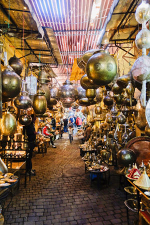 Marocco Medina Marrakesch Lampenhaendler Marocco Medina Marrakesch Lampenhaendler