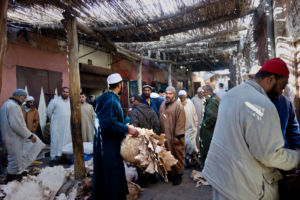 Fell und Lederhändler Medina Marrakesch Fell und Lederhändler Medina Marrakesch
